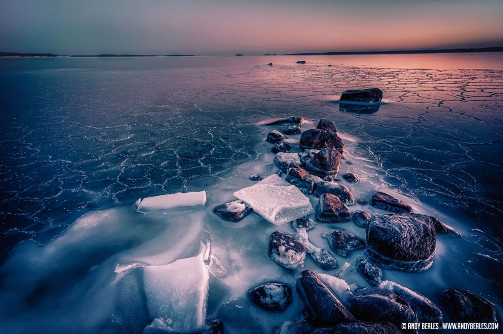 Finland Frozen Sea Sunset
