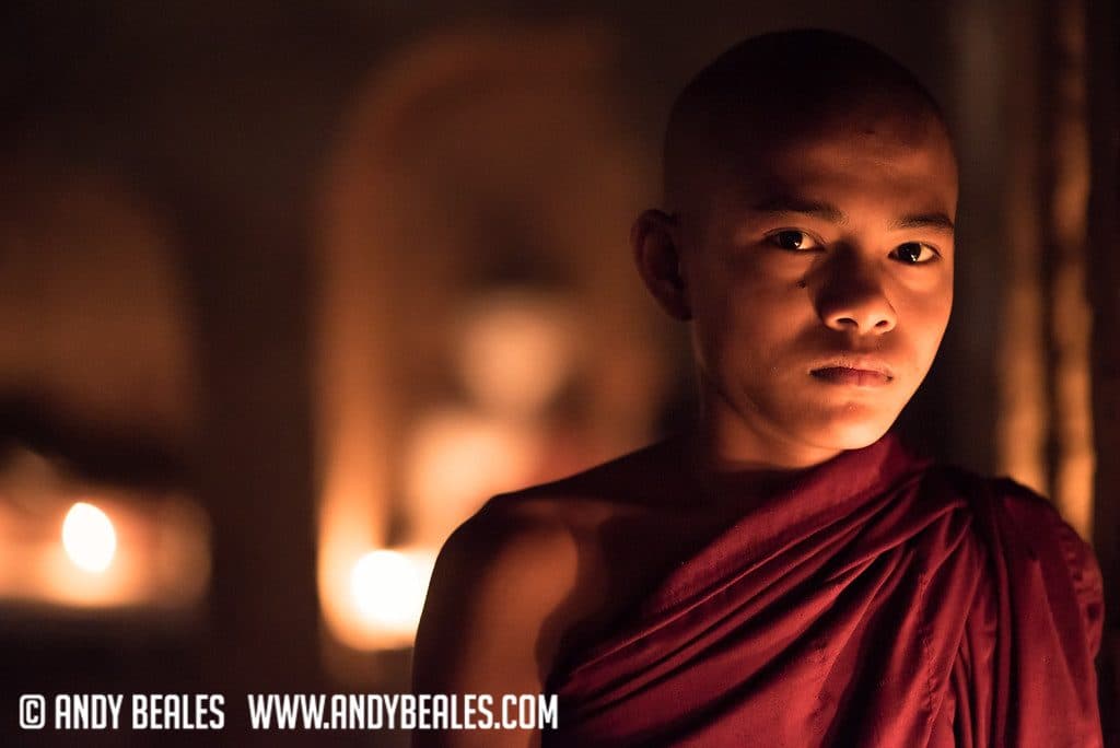 Myanmar young monk portrait